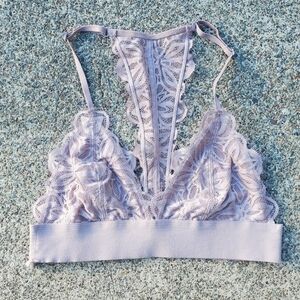 PINK Victoria's Secret lavender lace racerback bralette